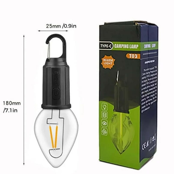 Led Light Bulb Outdoor Type-C Rechargeable Portable Retro Camping Environment Light Led Multifunctional Outdoor Camping Light Outdoor Led Lights