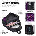 thumbnail image 4 of Balery Purple Snow Flakes Mochila Escolar 3 en 1 para Niños - Mochila Resistente con Lonchera Térmica y Estuche - Mochila Escolar para Niños y Niñas, 4 of 7