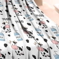 thumbnail image 3 of White Cow Milk Pattern Blanket,Comfortable Soft Flannel Throw Blanket,All Season,Warm Lightweight Blankets for Sofa Bed Couch Living Room Chair,30"x40", 3 of 4