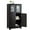 Black, variant on Giantex Bathroom Storage Cabinet w/Adjustable Shelf, Freestanding Wooden Floor Anti-toppling Device, Pantry Tempered Glass Doors for Kitchen Dining Room & Livingroom