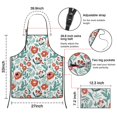thumbnail image 3 of Pioneer Flower Floral Print Pattern Apron-Garden Aprons for Women with Pockets-Cotton Linen Waterproof Kitchen Cooking Gardening Aprons Adjustable for Kitchen,Cooking,BBQ and Salon 33x27 Inch, 3 of 7