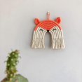 thumbnail image 2 of Tapiz de macramé tejido a mano con cuerda de algodón y colgante de animales para el hogar, 2 of 4