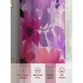 thumbnail image 6 of Spring Floral Sheer Curtains 72 Inch Length 2 Panels Set Window Treatments, Watercolor Flowers Leaves Vintage Beige Rod Pocket Semi Curtains for Living Room/Bedroom/Kitchen Décor, 104"W x 72"L, 6 of 7