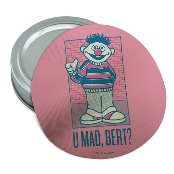 Sesame Street Ernie U Mad, Bert? Round Rubber Non-Slip Jar Gripper Lid Opener