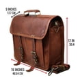 thumbnail image 2 of Jaald 16" Leather Messenger Bag Laptop Crossbody Shoulder Side Bag Satchel Gift for Men Women Office Work Briefcase, 2 of 9