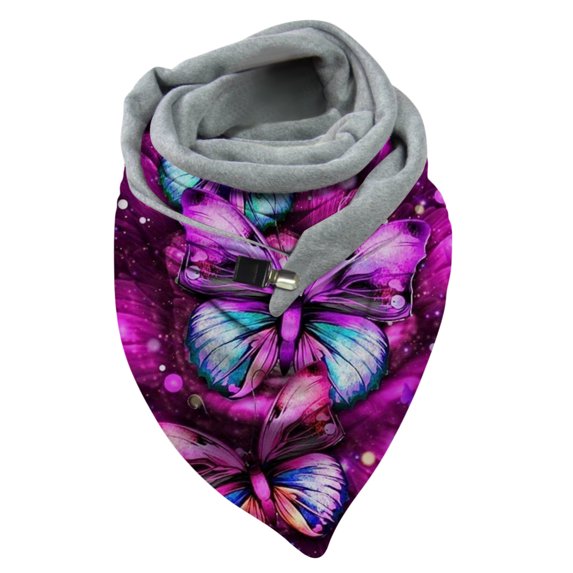 Beppter Women Butterfly Printing Scarf Fashion Multi-Purpose Shawl Scarf
