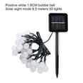 thumbnail image 1 of Light Ball Solar 100LM String Light Impermeable Decoración Lámpara Cadena, Blanco, 1.8cm, Solar 8 Modos, 9.5m, 50LED kenally HA006260-06, 1 of 7