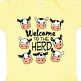 thumbnail image 4 of Inktastic Welcome to the Herd with Cute Black and White Holstein Cows Boys or Girls Baby Bodysuit, 4 of 5