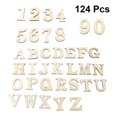 thumbnail image 3 of 124pcs Wooden Self-Adhesive Alphabet Letters Numbers Accessories for DIY Craft Home Decor, 3 of 3