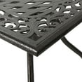 thumbnail image 5 of GDF Studio Honolulu Traditional Outdoor Aluminum Rectangular Dining Table, Hammered Bronze, 5 of 12