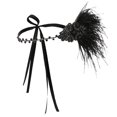 thumbnail image 1 of Diadema Zulema Con Plumas Artificiales Fascinator Vintage para Mujer Negro, 1 of 8