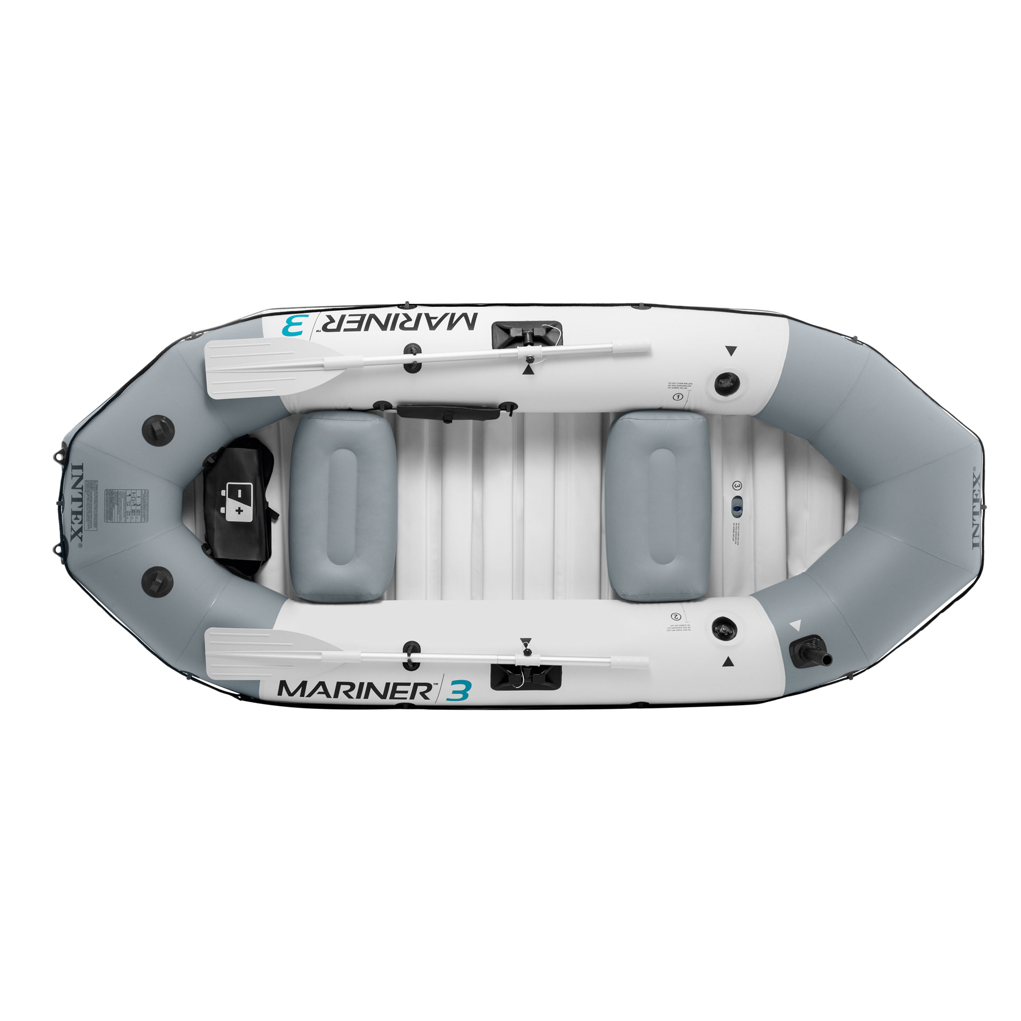 Intex Mariner 3, 3-Person Inflatable River/Lake Dinghy Boat & Oars Set - image 2 of 12