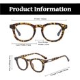 thumbnail image 3 of LJCZKA Blue Light Blocking Glasses for Men Women Retro Small Round Frame Computer Eyeglasses Anti Eyestrain Clear Frame, 3 of 8
