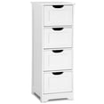 thumbnail image 2 of Costway Cajonera Vertical Cómoda Moderna y Resistente de Madera con 4 Cajones para Salón Habitación Baño Oficina Blanco 30 x 30 x 82 cm, 2 of 10