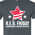thumbnail image 4 of Inktastic Red Friday Remembering Everyone Deployed with Red American Flag T-Shirt, 4 of 5