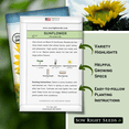 thumbnail image 2 of Peredovik Sunflower Seeds - Non GMO Heirloom Varieties for your Flower Garden - 4 Pack, 2 of 5