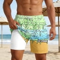 thumbnail image 2 of CONZONE Mens Swim Trunks With Mesh Liner Ice Cream Graphic Board Shorts for Men Elastic Waist Drawstring Lightweight Quick Dry Summer Beach Swim Shorts, 2 of 5