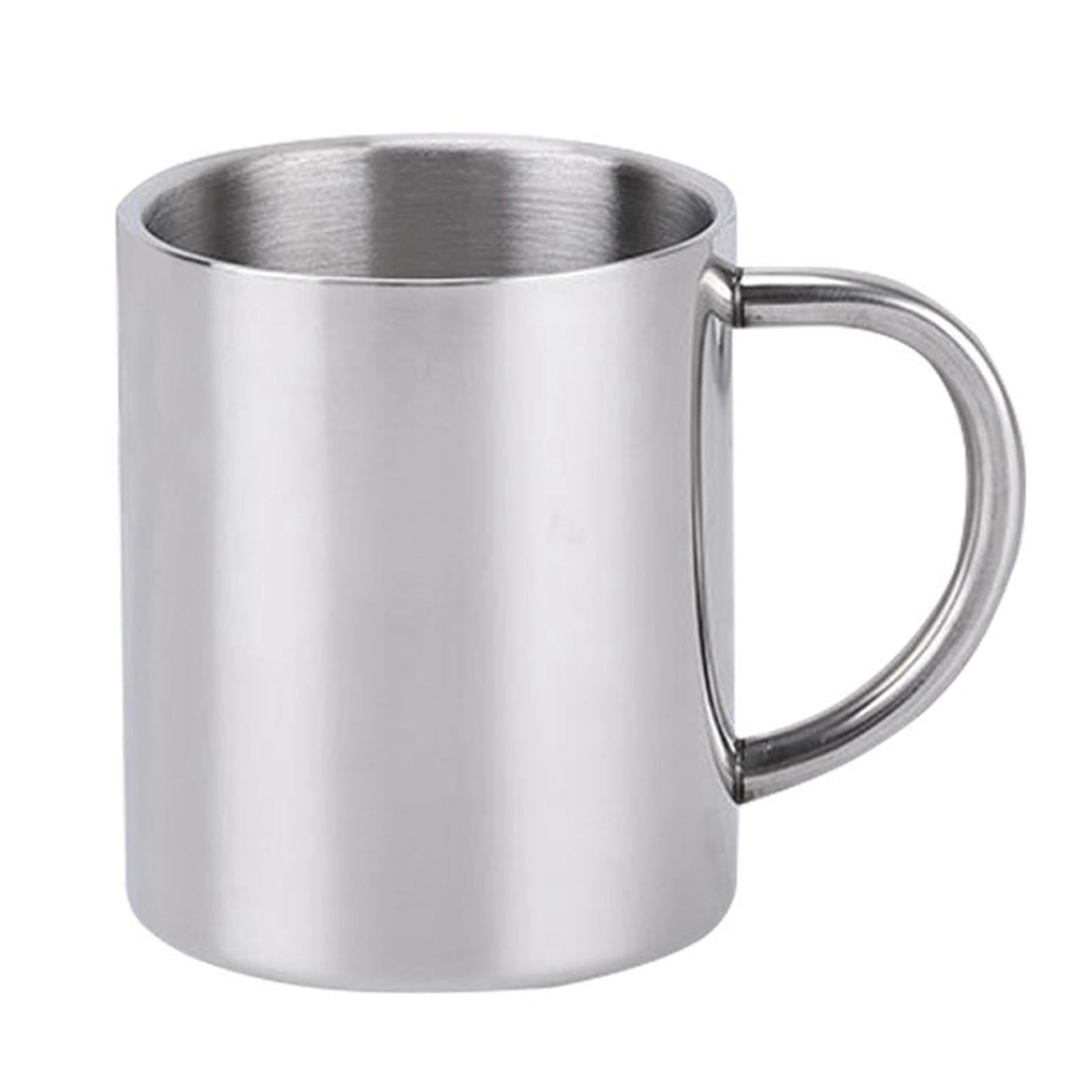 Stainless Steel Double Walled Coffee Mug Cold Drink Juice Water Cup NEW 