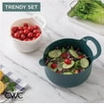 thumbnail image 6 of Cook with Color 4 Piece Plastic Mixing Bowl Set with Pour Spouts and Handles, Green, 6 of 8