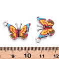 thumbnail image 3 of 100pcs Printed Alloy Pendants with Enamel Butterfly Platinum golden 14x20.5x1.5mm Hole: 1.6mm, 3 of 3