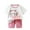 #02, variant on Busydd Baby Girls Clothes Summer Casual Cute Print Round Neck Short Sleeve T-Shirts and Shorts Sets Kids Cotton Outfits Toddler Girls Clothing Age 3 Months-6 Years