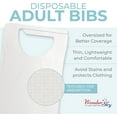 thumbnail image 4 of Disposable Adult Bibs for Eating | 50-Pack | White Large Tie Back Apron Bib for Senior Men, Elderly Women, and Adults for Medical and Nursing Home Care | Leak-Proof Clothing Protectors, 4 of 8