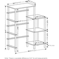 thumbnail image 6 of HomeStock Nordic Haven Kitchen Storage Shelf Tall-Finish:French Oak Gray/Black, 6 of 6