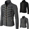 thumbnail image 3 of Chaqueta tipo cárdigan de hombre de color liso con botones de doble fila bordados, ropa de alto rendimiento, 3 of 5