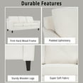 thumbnail image 3 of Home Imports Emporium Raelynn Modern Button Tufted Sofa Cream;Microfiber, 3 of 8