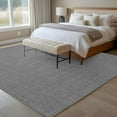 thumbnail image 5 of Vintage Dark Gray Large Area Rugs for Bedroom Living Room, Soft Non Slip Carpet Bedside Rug, Farmhouse Retro Solid Color Linen Texture Rectangular Floor Cover Kitchen Accent Rug 6'x9' for Office, 5 of 9