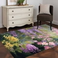thumbnail image 3 of 3'x5' Rug for Living Room Bedroom, Spring Flower Washable Area Rugs Non-Slip Carpet Mats, Garden Blossom Fantasy Floral Pastoral Oil Painting Indoor Low Pile Area Rug Runner for Kitchen, Mudroom, 3 of 8