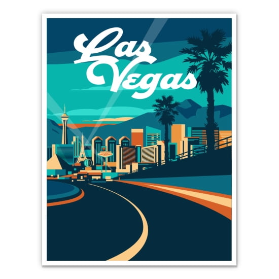Las Vegas - 3" Vinyl Sticker - For Car Laptop Water Bottle Phone - Waterproof Decal