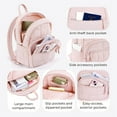 thumbnail image 3 of BAGSMART Backpack Purses for Women,Lightweight Quilted Mini Backpack,Water-resistant Puffer Small Daily Backpack Fashion Bookbag, Pink, 3 of 6