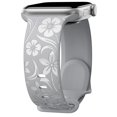 thumbnail image 1 of Correa Con Grabado Floral Compatible Con Apple Watch Band De 38 Mm, 40 Mm, 41 Mm, 42 Mm, 44 Mm, 45 Mm, 46 Mm, 49 Mm, Correa De Silicona Brillante Con Diseño De Flores Silvestres Para Iwatch Band Serie, 1 of 5
