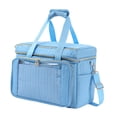 thumbnail image 3 of Bolsa de tejer con asa portátil, bolsa de costura, soporte grande para guardar hilo, de crochet para manualidades, mesa de esquina, banco de tienda, azul, 3 of 8