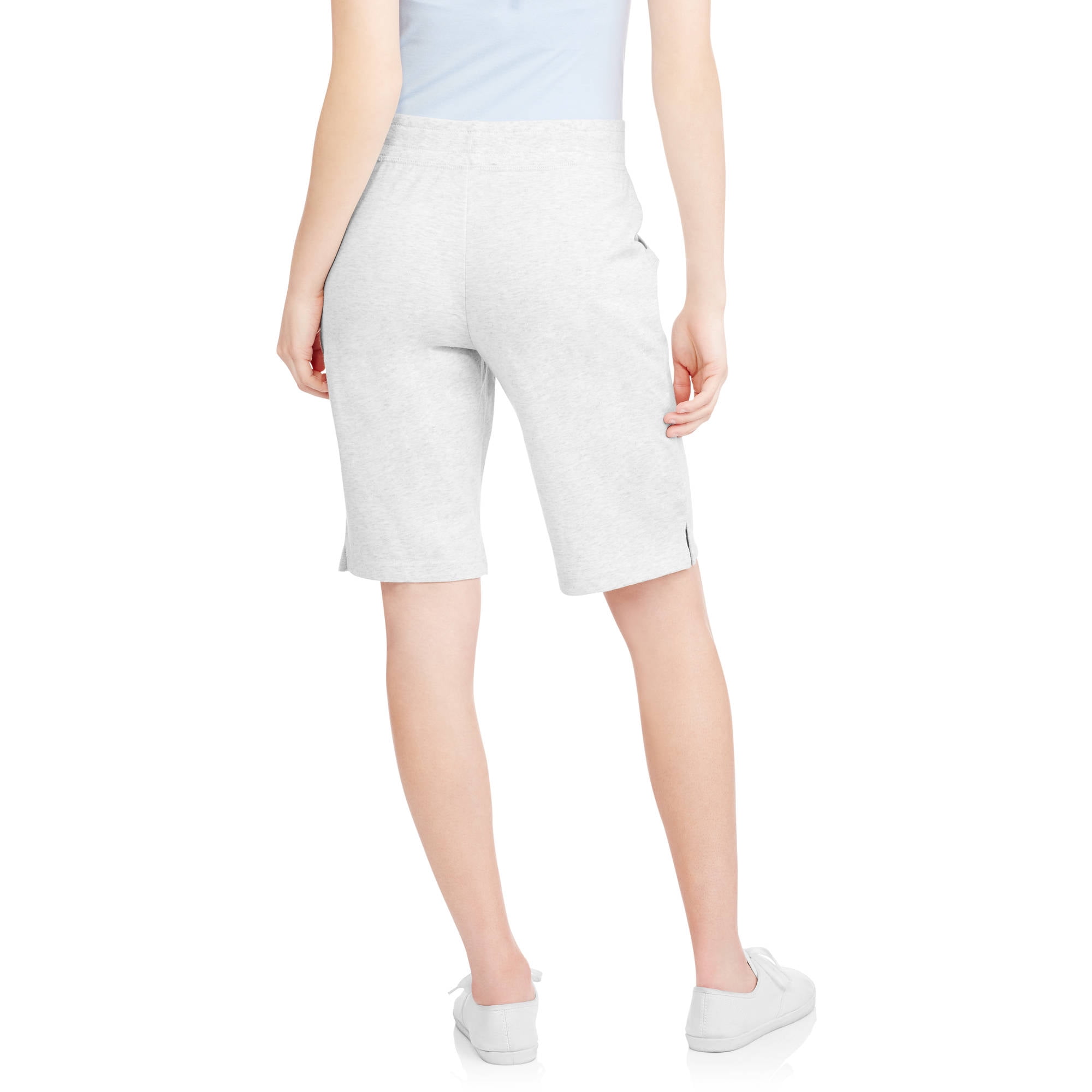 white stag knit shorts