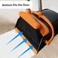thumbnail image 4 of Broom and Dustpan Set for Home Long Handle (51" Length) Extendable Standing Dust Pan for Indoor Lobby Office Kitchen Cleaning (Black and Orange), 4 of 11