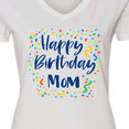 thumbnail image 4 of Inktastic Happy Birthday Mom Women's V-Neck T-Shirt, 4 of 5