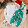 thumbnail image 3 of ENFLASH Newborn Baby Boy Christmas Outfit My 1st Christmas Romper Long Suspender Pants Xmas Hat Fall Winter Clothes, 3 of 13