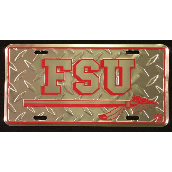 Florida State Univ Diamond Embossed License Plate