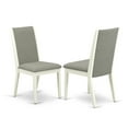 thumbnail image 3 of Round Dining Table Set for 4 - 3 Piece Wood Kitchen Table with Chairs - Linen White Finish, 3 of 5
