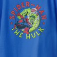 thumbnail image 3 of Marvel Youth Spider-Man Vs The Hulk Smash Circular T-Shirt (Royal, XS-XL), 3 of 4
