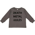 thumbnail image 3 of Inktastic Death Metal Rules White T-Shirt Boys or Girls Long Sleeve Toddler T-Shirt, 3 of 5