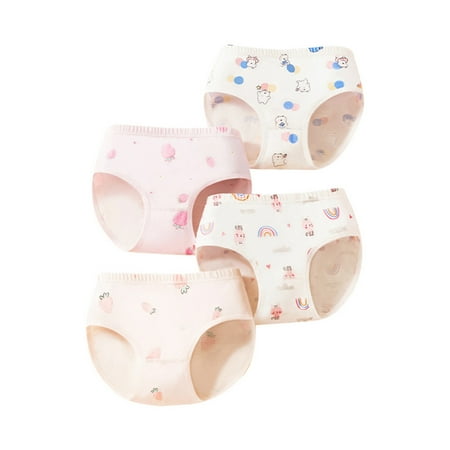Underwear For Girls Soft Panties Toddler Baby Boys Cute Comfortable Cartoon Shorts Pants Cotton Trunks 4Pcs Kids Cool Breathable Boyshort Comfort Panty Briefs 10 Years-13 Years