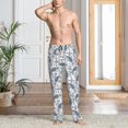 thumbnail image 5 of Mens Pajama Pants - Soft Sleep & Lounge Pants for Men, Paisley Pattern No.9056 Cuteness Casual PJ Bottoms Pants with Pockets, 5 of 5