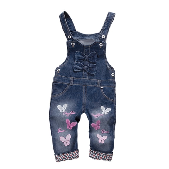 Toddler Pants,Denim Overalls Baby Jumpsuit Shorts for Boys Girls Summer,Baby Boy Pants,Dark Blue,18-24 Months