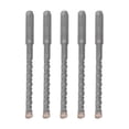 thumbnail image 5 of 5 Pcs Rotary Hammer Drill Bit 160mm Length 2 Flute Self Centering Carbide Tip Impact Drill Bits for Brick Stone Concrete 8mm/0.31in, 5 of 5