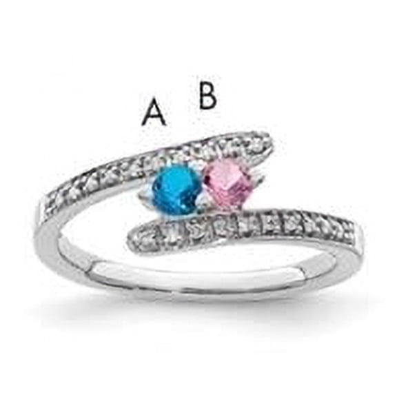 14K White Gold Family Jewelry Diamond Semi-Set Ring XMRW33/2