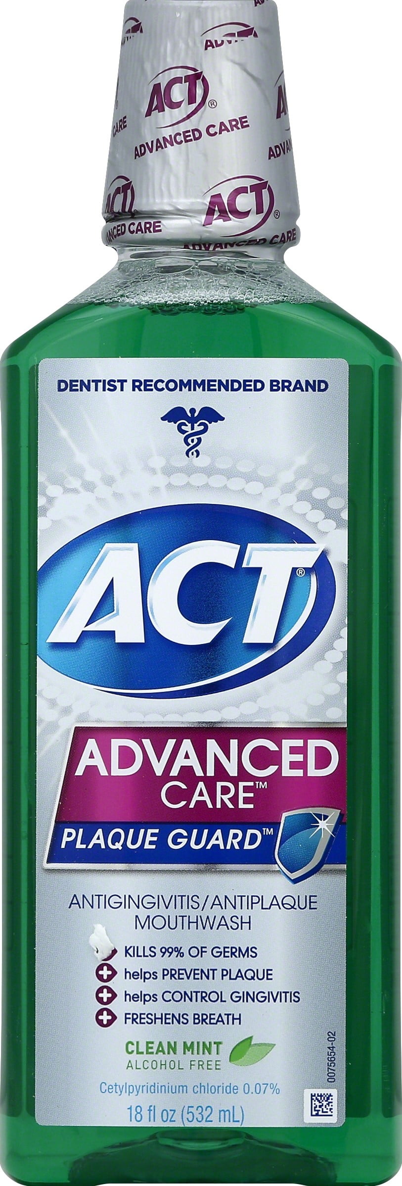 ACT Advanced Care Plaque Guard Antigingivitis/Antiplaque Mouthwash
