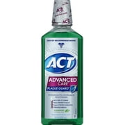 ACT Advanced Care Plaque Guard Antigingivitis/Antiplaque Mouthwash, Clean Mint, 18 Oz